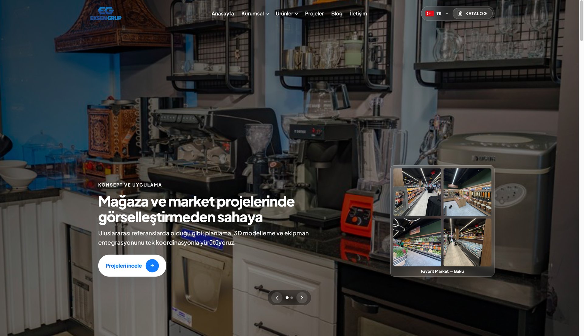Eksen Grup web sitesi referansı
